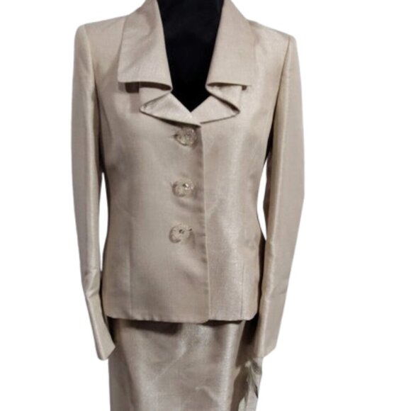 Le Suit Verona Champagne Women's Blazer and Skirt NWT ! READ BELOW ! - Picture 1 of 16